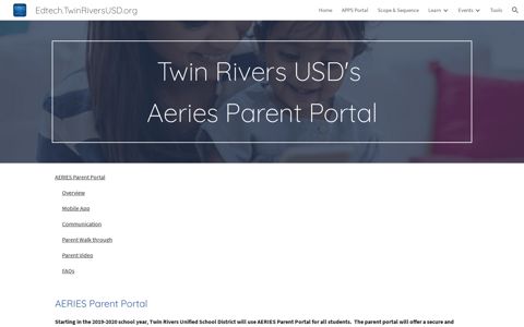 Edtech.TwinRiversUSD.org - Parent Portal - Google Sites
