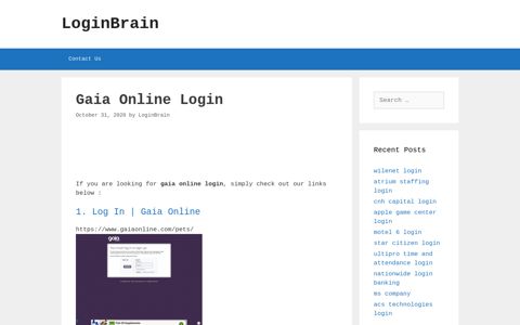 Gaia Online - Log In | Gaia Online - LoginBrain