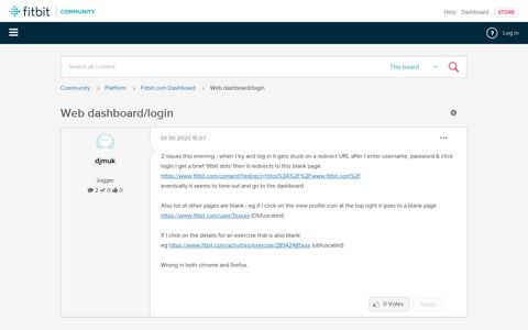 Web dashboard/login - Fitbit Community