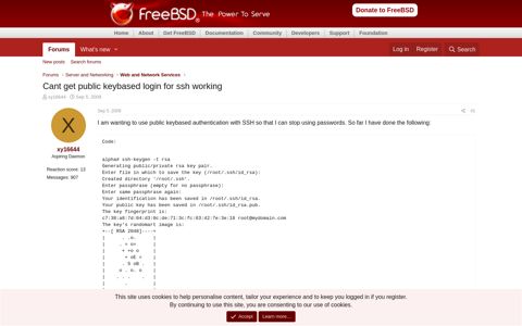 Cant get public keybased login for ssh working | The FreeBSD ...