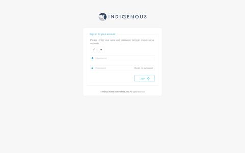 Login - Indigenous Software