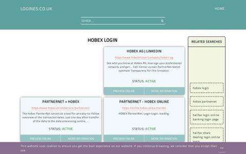 hobex login - General Information about Login - Logines.co.uk