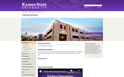 Parking Services | Kansas State University
