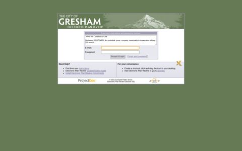 Electronic Plan Review Login - City of Gresham