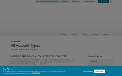 All Account Types - Janus Henderson Investors