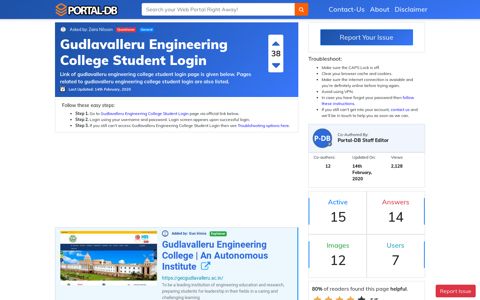 Gudlavalleru Engineering College Student Login - Portal-DB.live