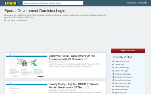 Eportal Government Dominica Login - Loginii.com