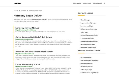 Harmony Login Culver ❤️ One Click Access - iLoveLogin