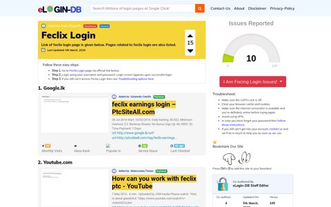 Feclix Login - A database full of login pages from all over the ...