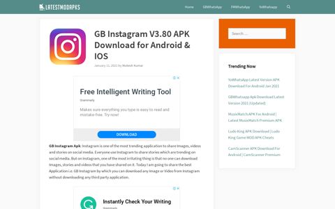 GB Instagram v3.80 APK Download for Android & IOS - Official