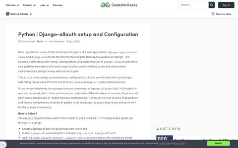 Python | Django-allauth setup and Configuration ...