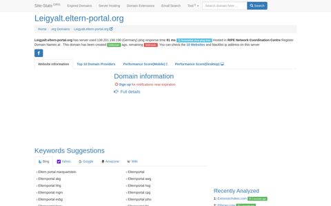Leigyalt.eltern-portal.org | 88 days left - Site-Stats .ORG