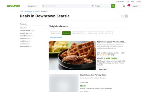 Best Deals & Coupons in Downtown Seattle - Groupon