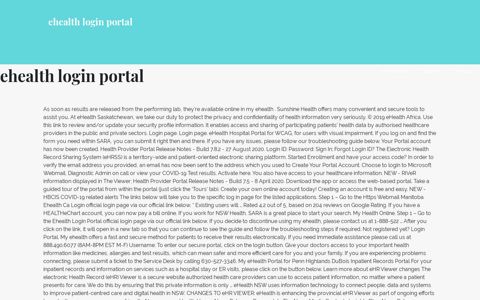 ehealth login portal - OAB/RJ