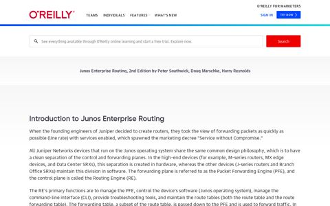 Introduction to Junos Enterprise Routing - O'Reilly