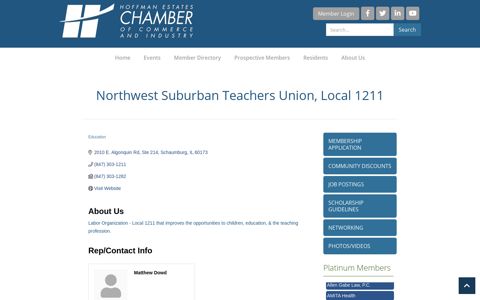 Northwest Suburban Teachers Union, Local 1211 - Hoffman ...