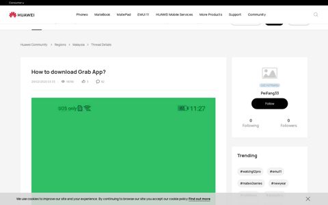HUAWEI Community|How to download Grab App?