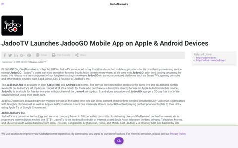JadooTV Launches JadooGO Mobile App on Apple & Android ...