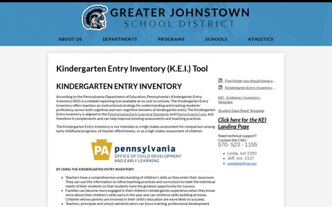 Kindergarten Entry Inventory (K.E.I.) Tool – Kindergarten Entry ...