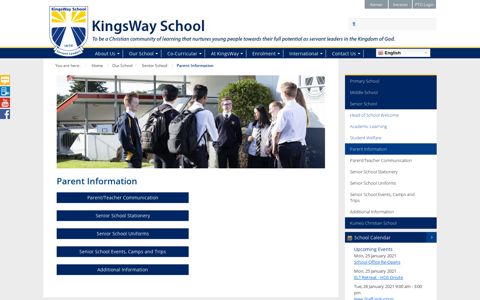 Parent Information - KingsWay School