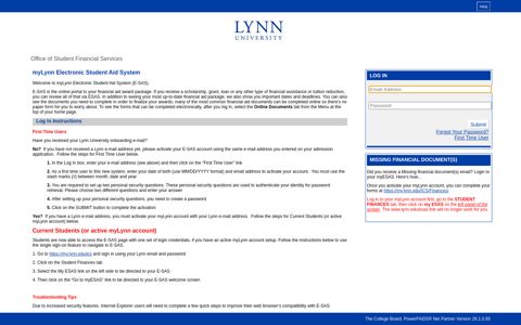 (Financial Aid) Student Log In - Lynn University
