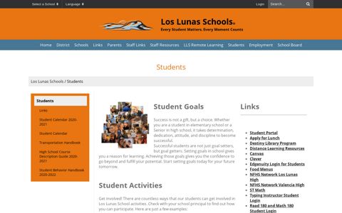 Students - Los Lunas Schools