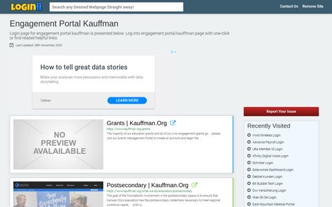 Engagement Portal Kauffman - Loginii.com