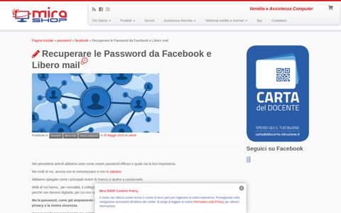 Recuperare le Password da Facebook e Libero mail - Mira Shop