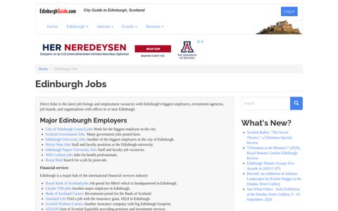 Edinburgh Jobs | Edinburgh Guide