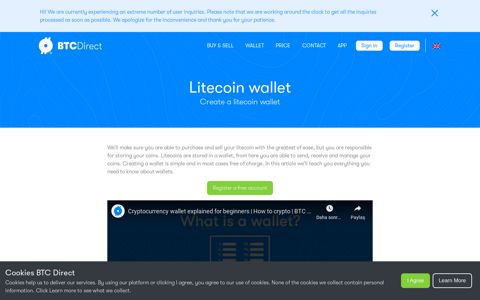 Litecoin wallet - How to set up and create a LTC account | BTC ...