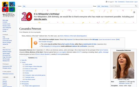 Cassandra Peterson - Wikipedia