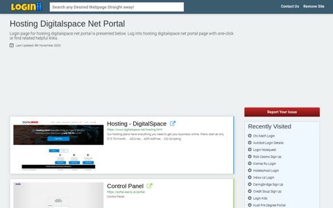 Hosting Digitalspace Net Portal - Loginii.com