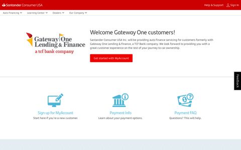 Gateway One - Santander Consumer USA