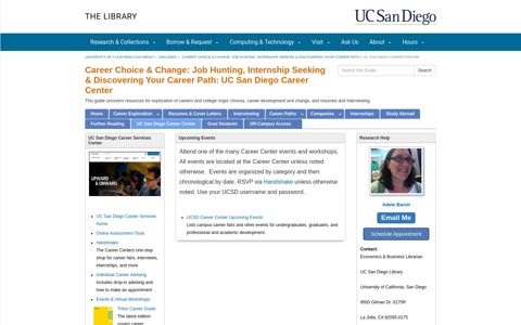 UC San Diego Career Center - Career Choice & Change: Job ...