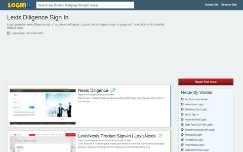 Lexis Diligence Sign In - Loginii.com