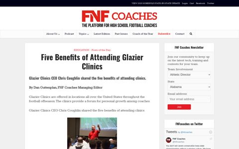 Five Benefits of Attending Glazier Clinics – FNF Coaches