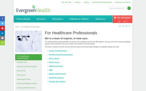 For Healthcare Professionals | Kirkland, WA | EvergreenHealth