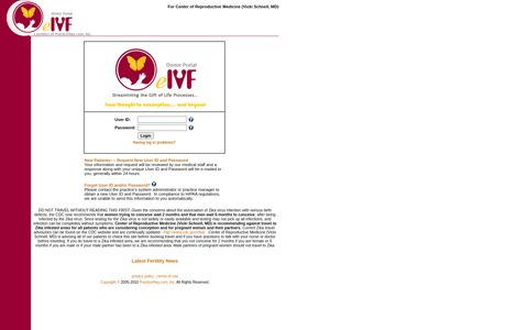 Login - eIVF Patient Portal
