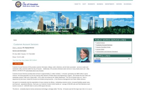 Customer Account Services | City of Houston - Houston Public ...