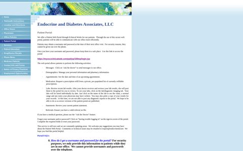 Patient Portal - Endocrine and Diabetes Associates, LLC