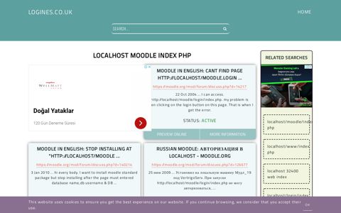 localhost moodle index php - General Information about Login