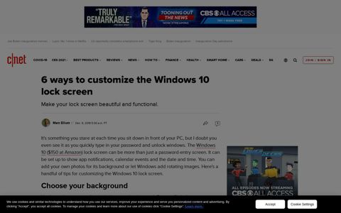 6 ways to customize the Windows 10 lock screen - CNET