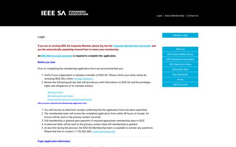 IEEE Standards Association (IEEE-SA) - Member Login