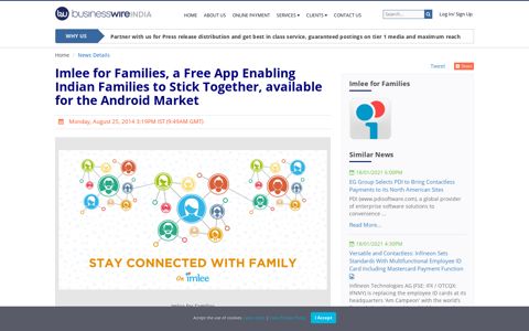 Imlee for Families, a Free App Enabling Indian Families to ...