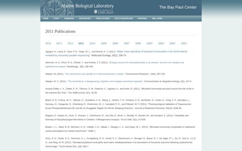 2011 Publications - Marine Biological Laboratory