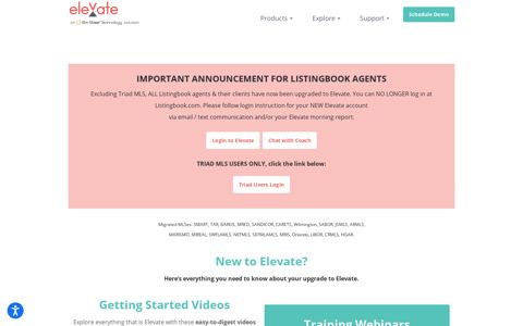 important announcement for listingbook agents - Elevate | Elm ...
