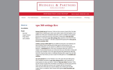 vpn 360 settings ikvs - Hudgell and Partners Solicitors