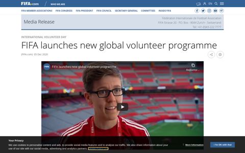 Who We Are - News - FIFA launches new global volunteer ...