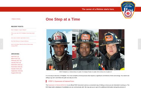 One Step at a Time - How to Become an FDNY Firefighter