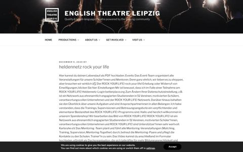 heldennetz rock your life - English Theatre Leipzig